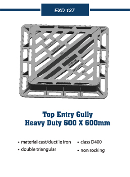 top entry gully Covers and frames